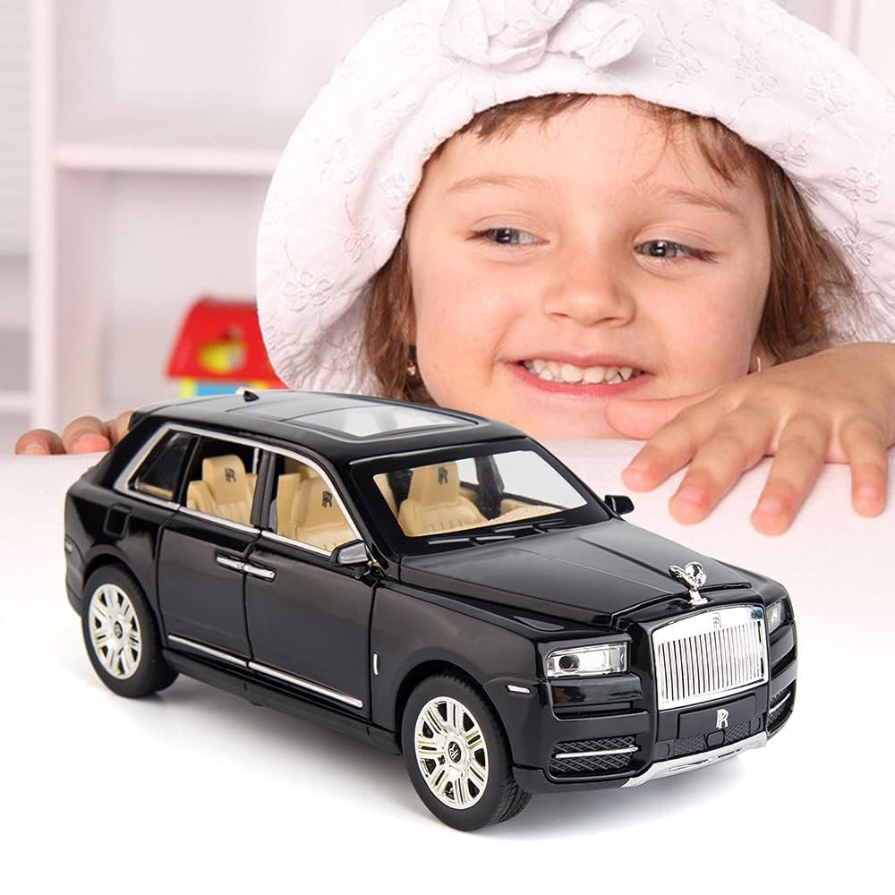 PRIME DEALS Lamborghini Car Toy Die-cast Metal Car Model Car Pull Back Super Car with Openable Doors with Sound and Light for Birthdays Gift Party Decorations for Kids Boys Girl 1:32 Scale, Black