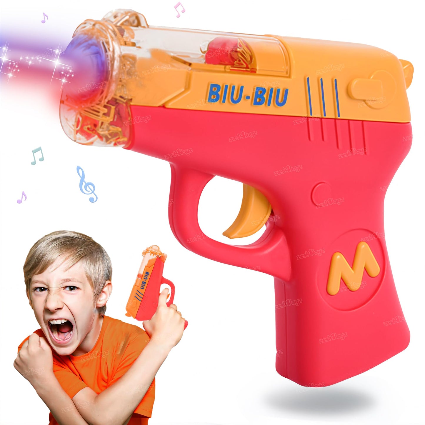 zest 4 toyz 25 musical army style toy gun for kids with music, lights and laser light -(battery included)-Multi color