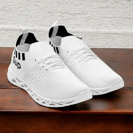 Light Casual Unique Shoes For Men Sneakers For Men (White)