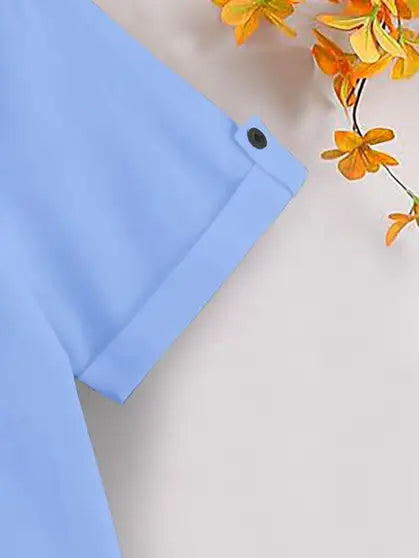 Boys Solid Casual Light Blue Shirt