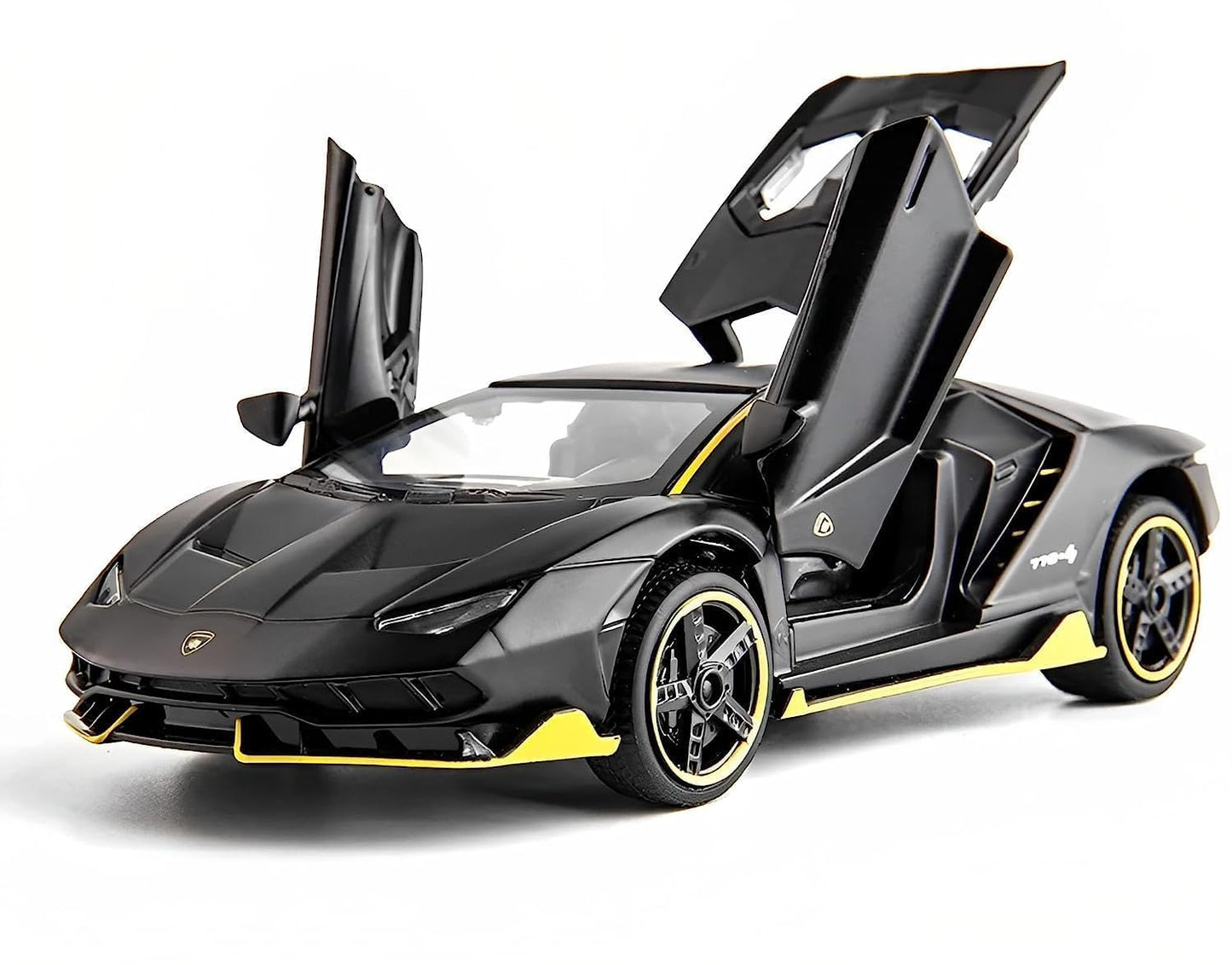 PRIME DEALS Lamborghini Car Toy Die-cast Metal Car Model Car Pull Back Super Car with Openable Doors with Sound and Light for Birthdays Gift Party Decorations for Kids Boys Girl 1:32 Scale, Black