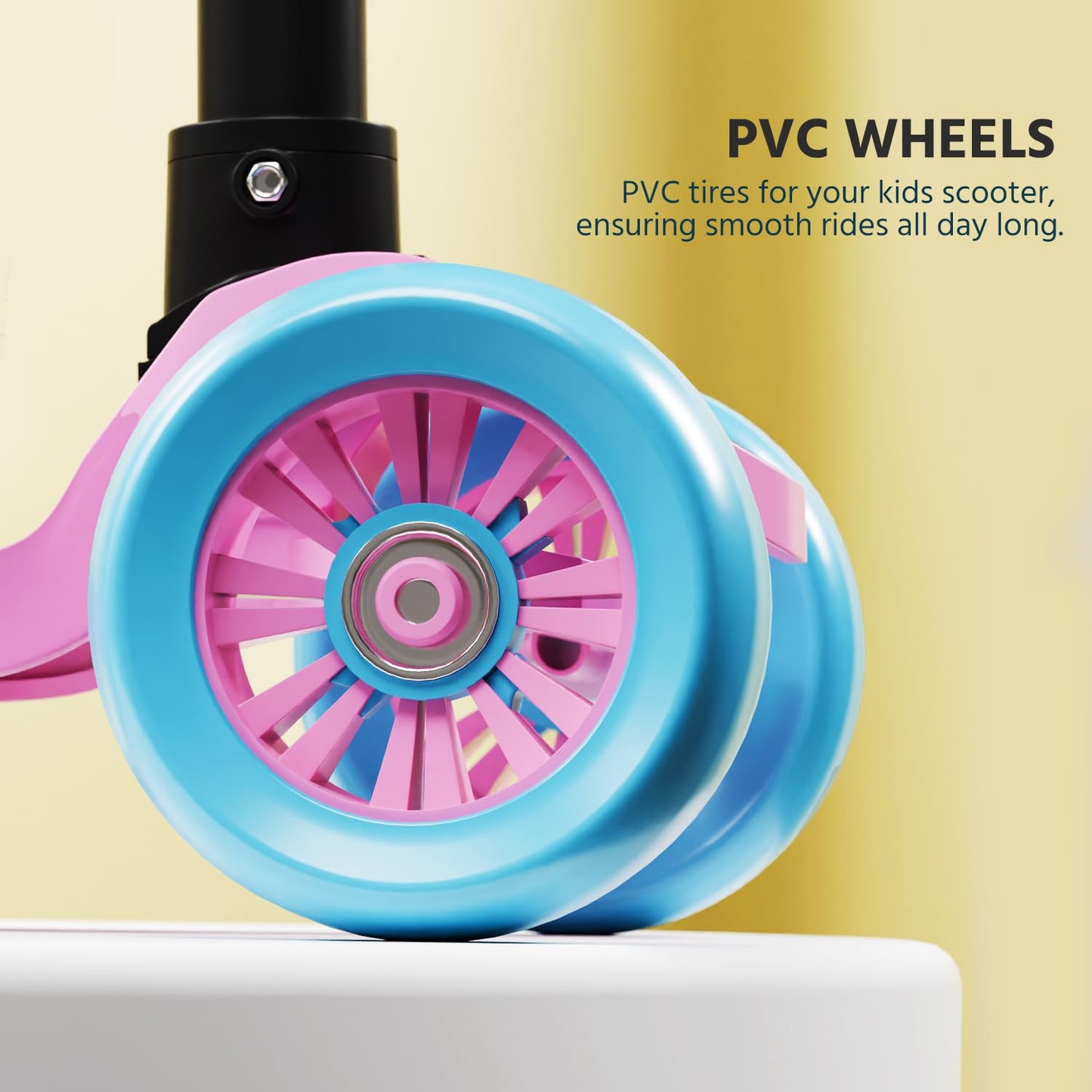 Lifelong LLKS03 Foldable Kick Skating Cycle| Skate Scooter for Kids(Max User Weight: 50Kg) Kids Scooter (Pink, Blue)