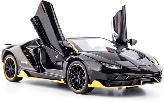 Okean Lamborghni Toy Die-cast Metal Car Model Car Pull Back Super with Openable Doors with Sound and Light for Birthdays Gift Party Decorations Great for Kids Boys Girls ‎1:32 Scale