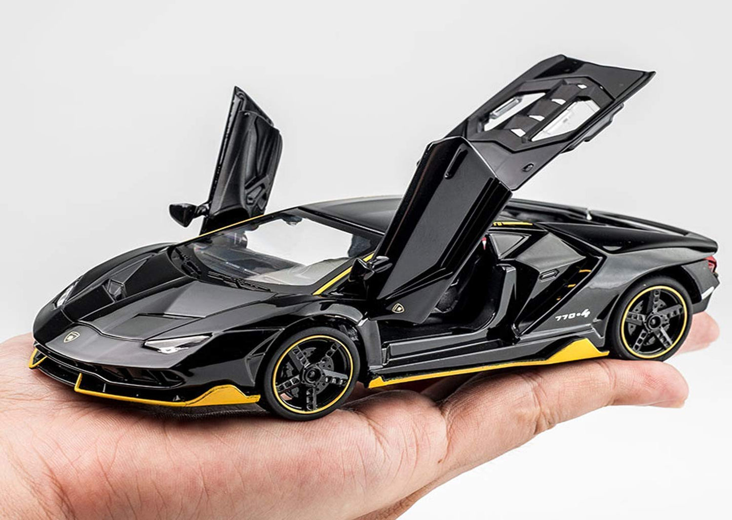Okean Lamborghni Toy Die-cast Metal Car Model Car Pull Back Super with Openable Doors with Sound and Light for Birthdays Gift Party Decorations Great for Kids Boys Girls ‎1:32 Scale