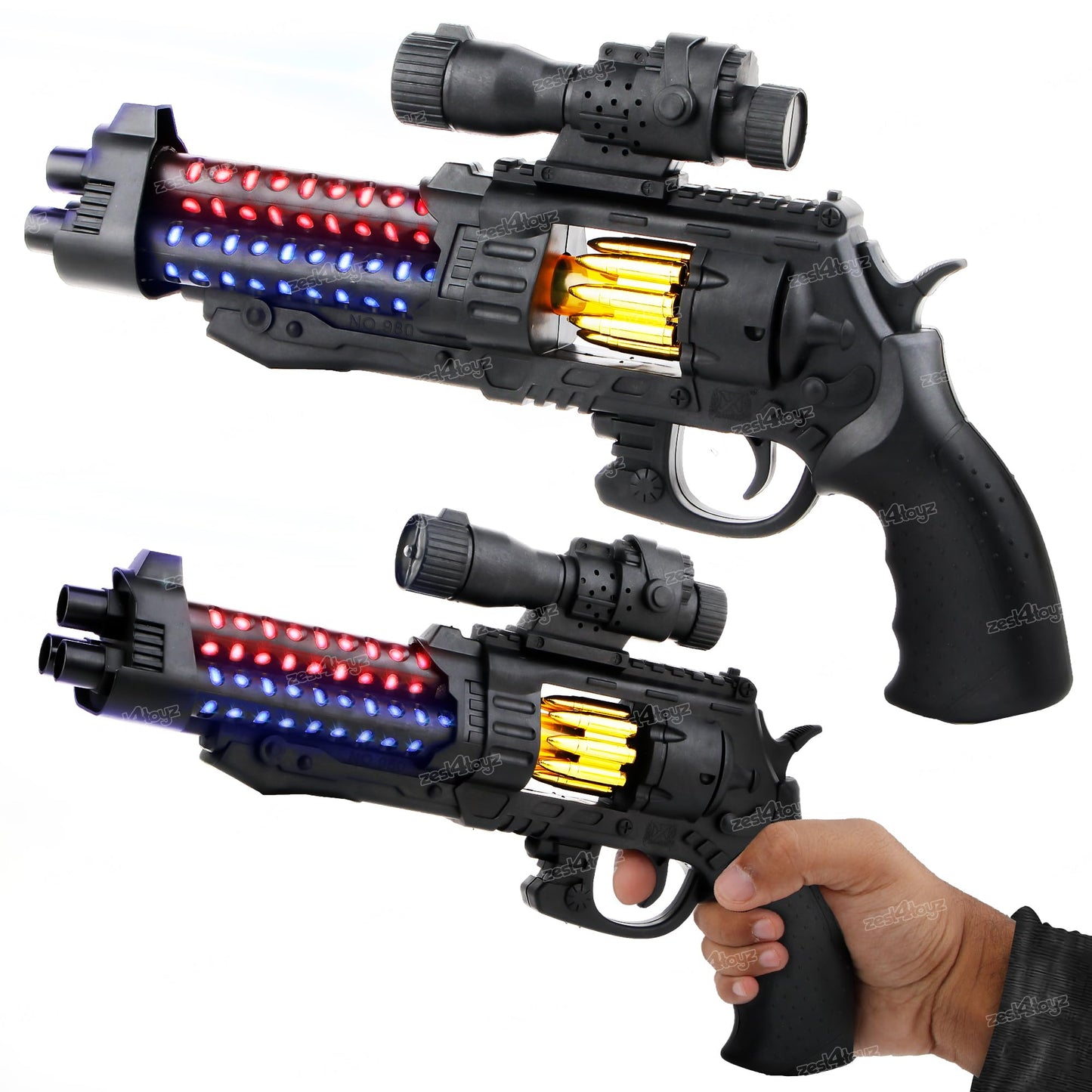 zest 4 toyz 25 musical army style toy gun for kids with music, lights and laser light -(battery included)-Multi color