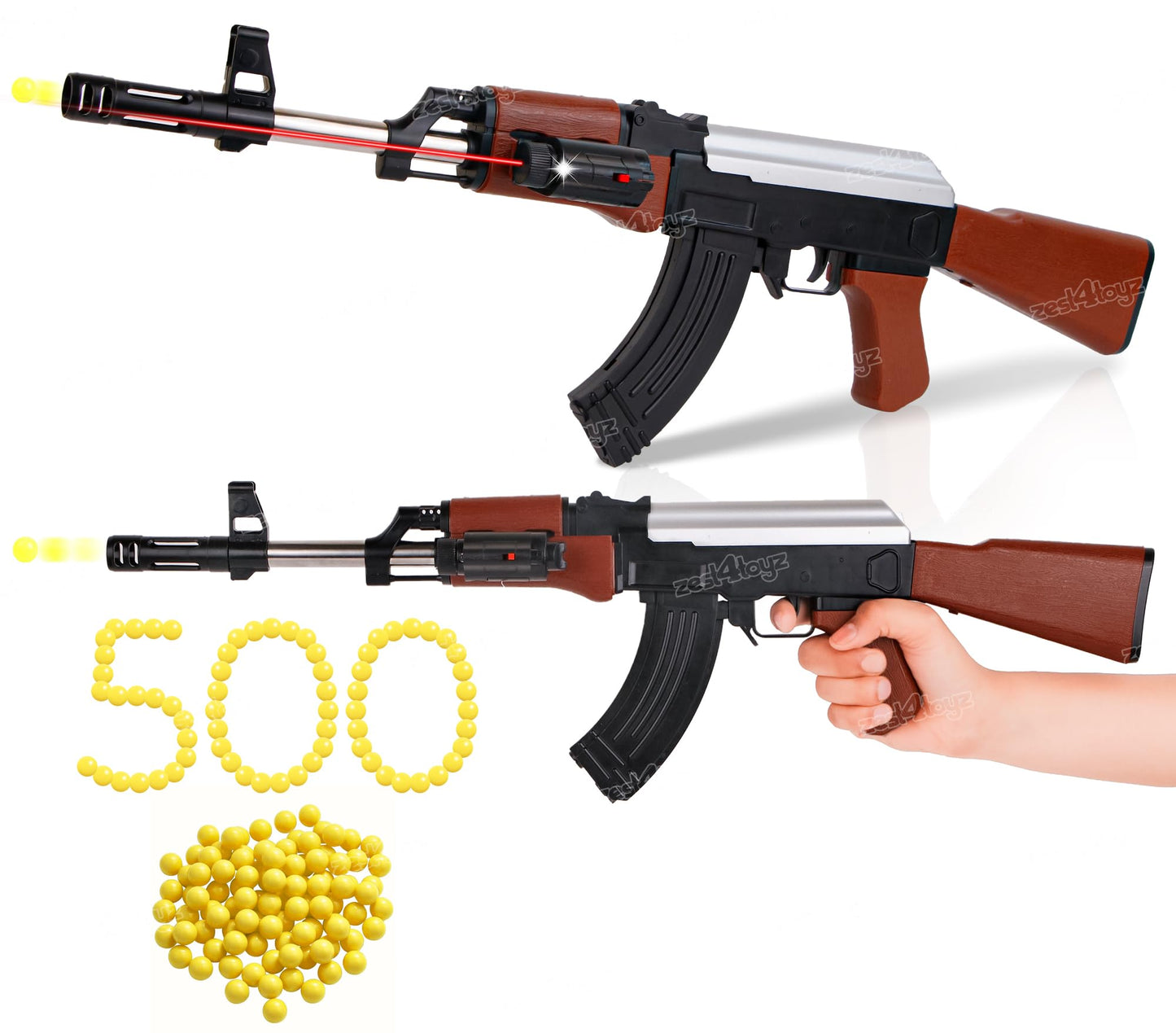 zest 4 toyz 25 musical army style toy gun for kids with music, lights and laser light -(battery included)-Multi color