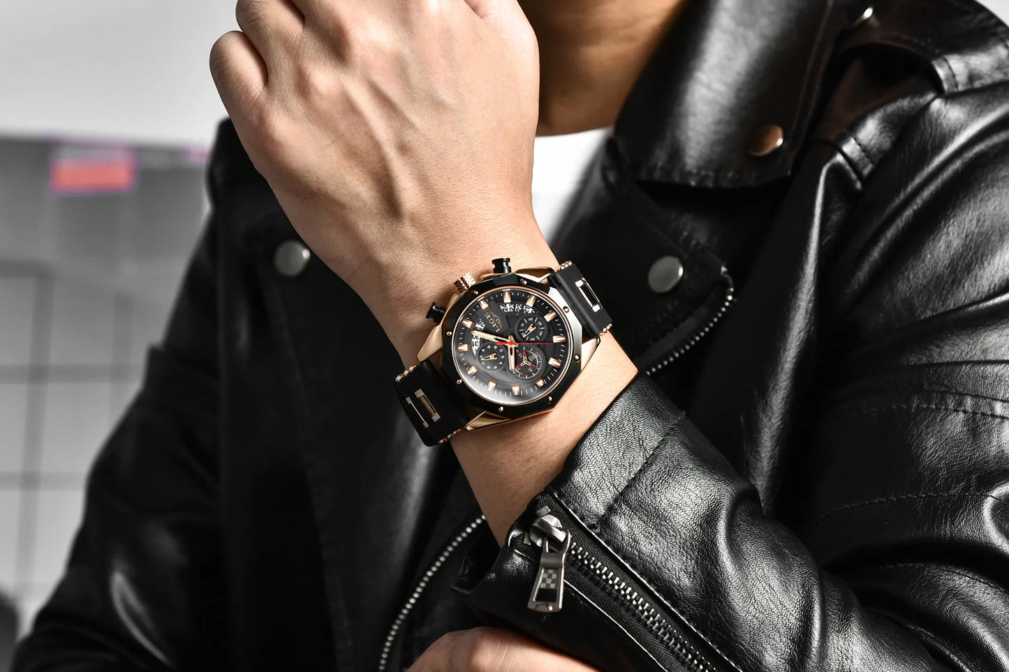 LIGE Mens Watches Brand Luxury Silicone Strap Waterproof Sport Quartz Watch Men Chronograph Military Clock Multi-function chronograph