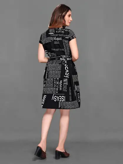 Women Fit and Flare Multicolor Dress